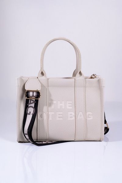 macsoo Γυναικεία Κρέμα The Tote Bag Hand And Crossbody Medium Shoulder Bag Πλάτος 28cm Μήκος 20cm