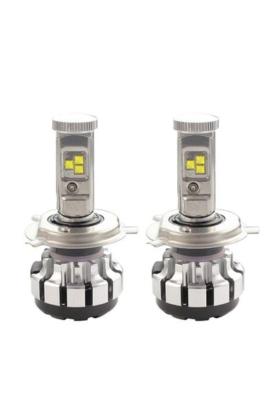TECHSTAR Set de 2 LED-uri auto Techstar® T1S, H4, 40w, 8000 lumeni, 6500K, AUTO, 12-24 volți, CREE, Canbus, aluminiu