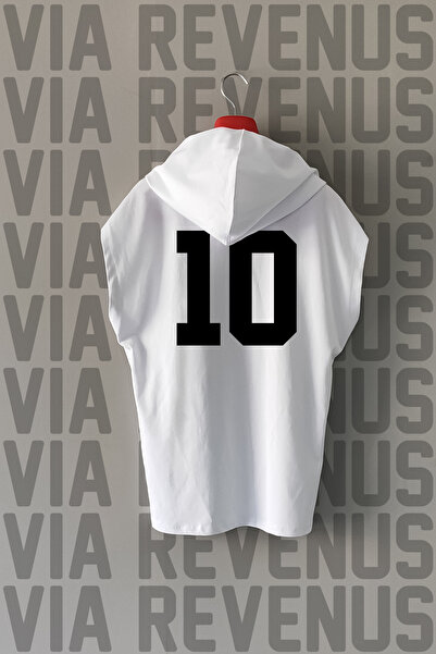 Vordevia Tricou sport 100% bumbac cu glugă cu mâneci zero imprimat față și sp...