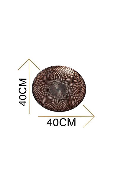 Generic Luxury glass serving plate, 100% Turkish made, honey color (size: 40*40 cm) - for the elegance of your tables