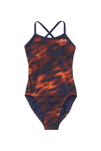 TYR Durafast Elite. ®   Tf Girl's Swimsuit - Soren (Orange)