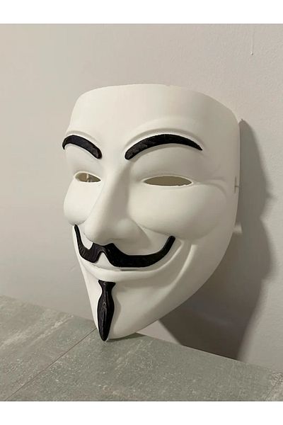 Cochines قناع V for Vandetta - نموذج ثلاثي الأبعاد مصنوع من مادة PETG الصحية مقاس 21 سم