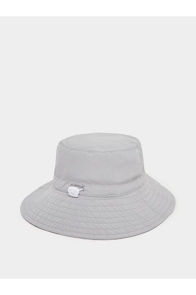 Styli Solid Bucket Hat with Badge Details