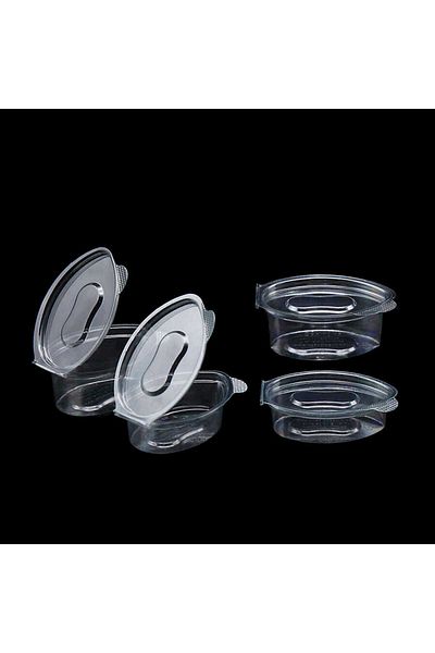Cyberderm Plastic Leakproof Sauce Container with Lid 20 Cc (100 Pieces) – Disposable, Food Compatible Transparent Sauce Container