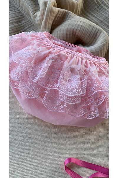 Honeybeeatelier Baby Dress Fancy Panties under