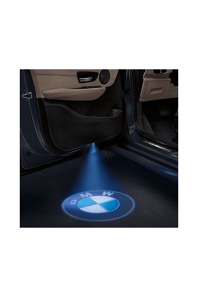 TECHSTAR Set de 2 embleme cu logo LED pentru ușă dedicate mărcii auto BMW