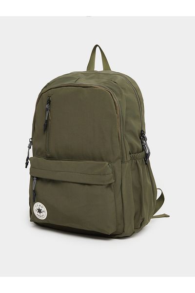 Styli Solid Patch Detail Backpack with Zip Closure