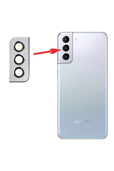 CepteToptan مجموعة كاملة من واقي عدسة الكاميرا Sm Galaxy S21 Plus G996 مع إطار معدني - (1903) - MKİ3289-9597
