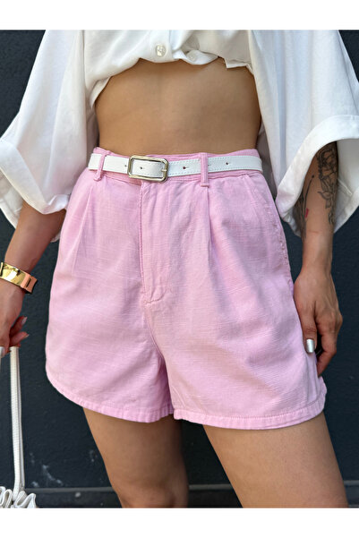 Bak'ap Pantaloni scurți din in premium cu fermoar