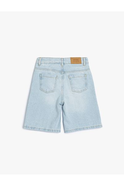 Koton Pantaloni scurți din denim de bază sezon nou din bumbac cu buzunare