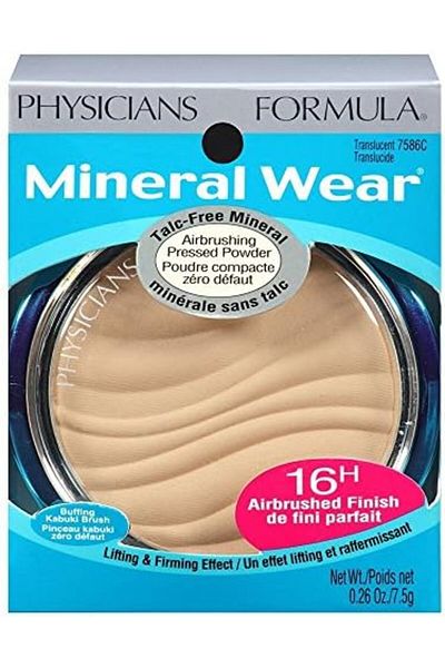 Physicians Formula Mineral Wear Airbrushing Pressed Powder, Talc Free Mineral - Translucent, 7.5g