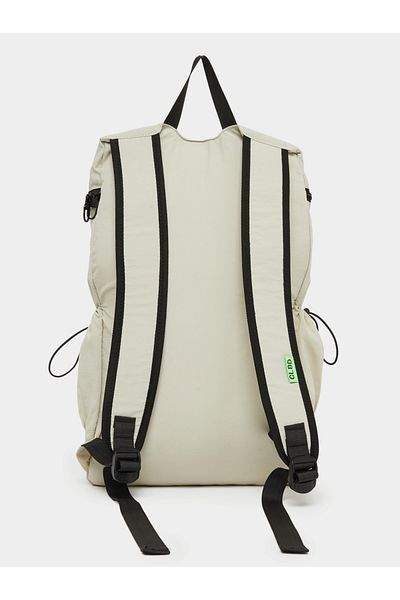 Styli Solid Backpack with Zip Closure and Drawstring Detail