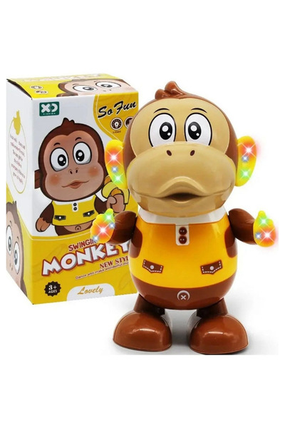 NEWBRENDHOME ألعاب تعليمية تفاعلية في صندوق، لعبة قرد راقص مع صوت للأولاد وال...