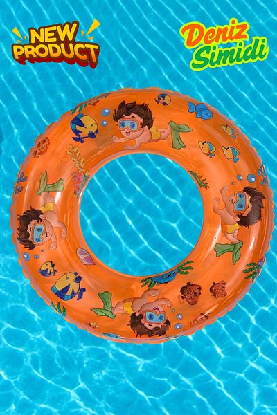 BibKing Children's Sea Ring, Diver Printed Pool Ring Suitable for Girls, Boys, Sea Ring (51 cm 2-4 Years)