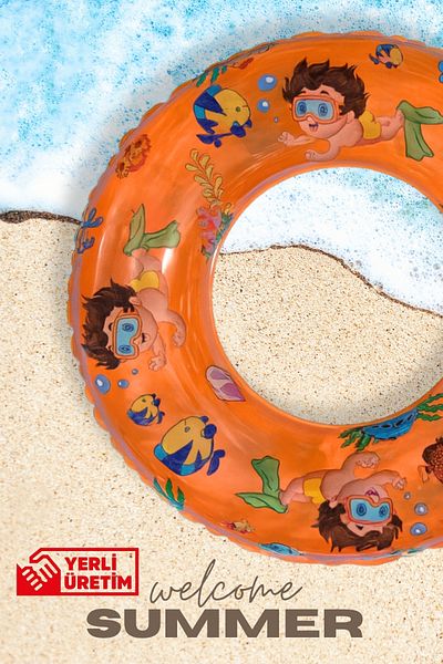 BibKing Children's Sea Ring, Diver Printed Pool Ring Suitable for Girls, Boys, Sea Ring (51 cm 2-4 Years)