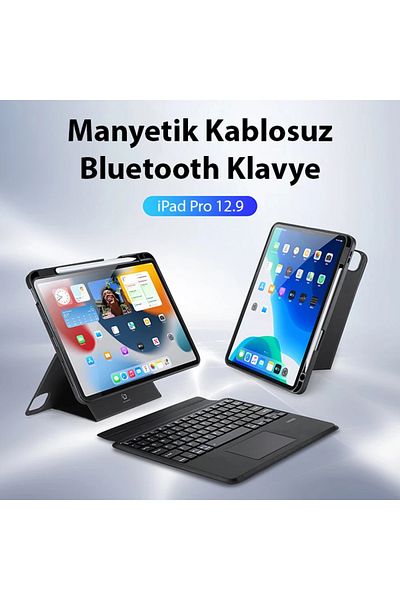 ETC Dux Ducis iPad Pro 12.9 Dk Series Wireless Bluetooth Keyboard Touchpad Case-(5775) - Myg6747-3837