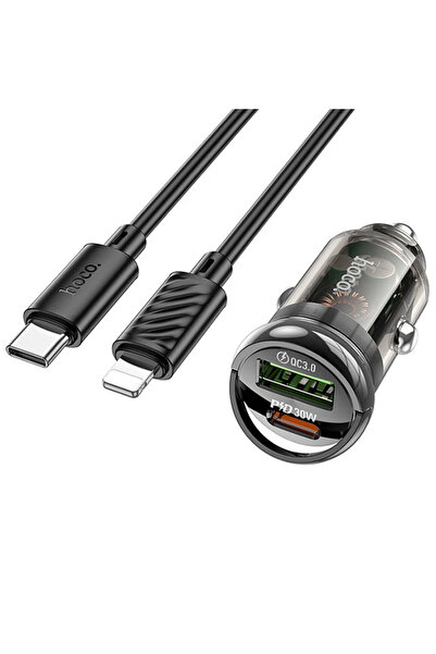 Genel Markalar HOCO Z53A Vision PD30W Type-C + USB QC3.0 Girişli Araç Çakmakl...