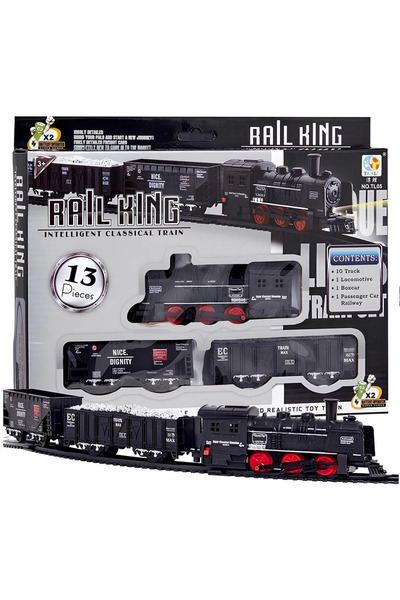 SPOR35 Kız Erkek Çocuk Oyuncak Pilli Tren Seti 13 Parça - A8265-TL05 Kız Erke...