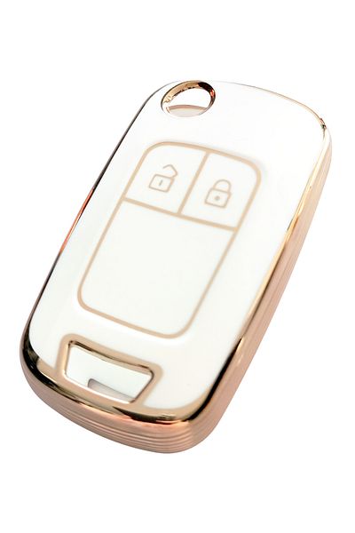 Kasey Opel Astra J Insignia Chevrolet Cruze Compatible Remote Key Case Cover Auto Keychain White Gold 2 Keys