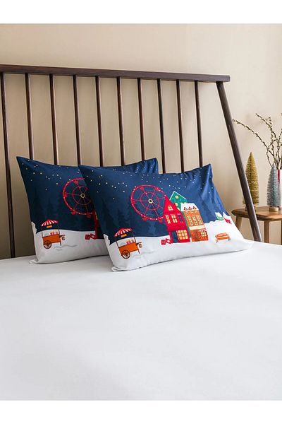 LC Waikiki Lcw Home Mixed New Year Themed Pillow Case 2 Pcs 50X70 cm