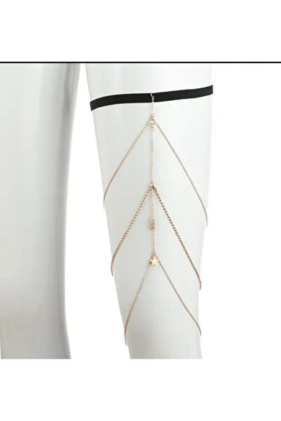 Genel Markalar Şık ve Göz Alıcı Yıldızlı Zincir Bacak Aksesuarı