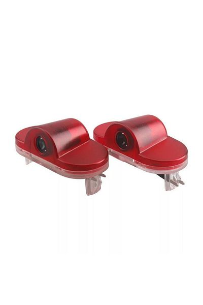 TECHSTAR Set of 2 LED Logo Emblems for the Door Dedicated to the FORD Car Brand
