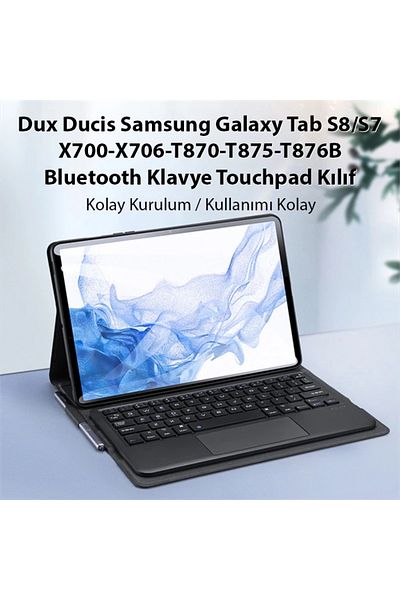 ETC Dux Ducis Sm Galaxy Tab S8/S7 Bluetooth Keyboard Touchpad Case X700-X706-T870-T875- - Myg8723-7012