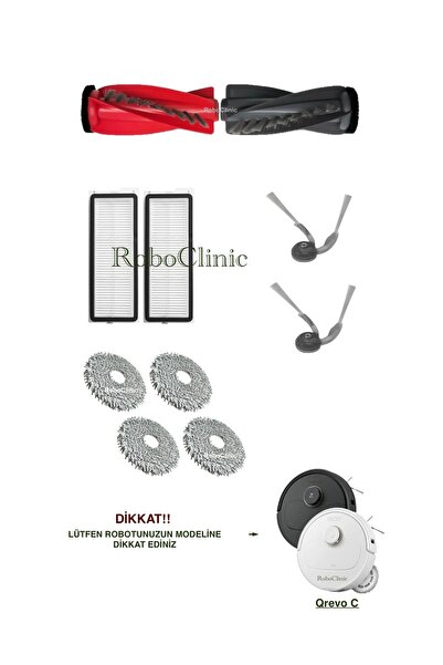 Roboclinic Perie compatibilă cu aspiratorul robot Roborock Qrevo C, filtru He...