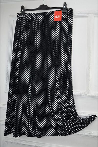elma abone Plus Size Pigment Combed Cotton Elastic Mother's Skirt