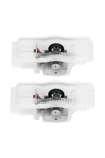 TECHSTAR Set of 2 LED Logo Emblems for the door dedicated to the PEUGEOT car brand