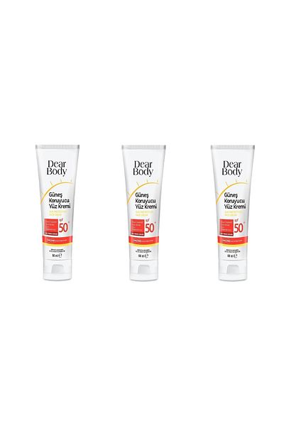 dear body Sunscreen Face Cream Spf50 60 ml X 3 Pieces
