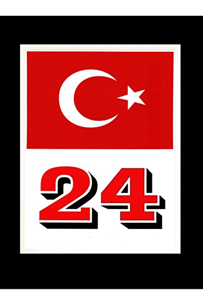 BsElektronik ملصق زجاج أمامي برمز لوحة ترخيص إرزينجان 24 بعلم تركيا