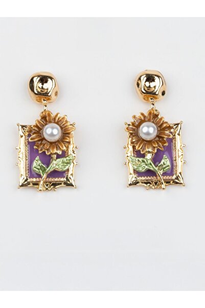 Portakal Esintisi أقراط فنية متدلية من اللؤلؤ بتصميم ديزي من فيولينا مينيلي