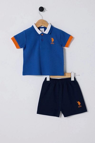 U.S. Polo Assn. U.S Polo Assn Baby Boy 2-Piece Set - Cobalt