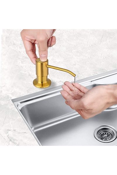 TECHSTAR Dozator încorporat Gold, pentru chiuvetă, săpun, detergent, 300 ml