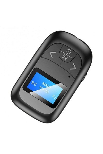 TECHSTAR ® T14 Bluetooth Transmitter Receiver, Bluetooth 5.0, Built-in Microphone, Lcd Screen, Aux, B