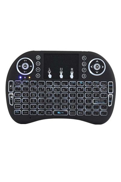 TECHSTAR ® I8 Rgb Play Wireless Illuminated Keyboard, Air Mouse, With Touchpad, For Tv Box And Mini P