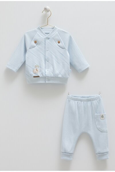 Caramell Baby Set 100% Cotton Interlock Fabric with Elephant Detail