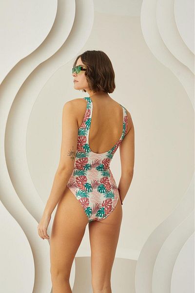 civetta Soft Tropical Side Gathered Swimsuit