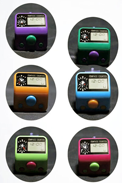Bundeba 1 Piece Gift Ring Zikrmatik with Compass Digital Finger Counter Zikrmatik Tasbih Mevlüt Gift