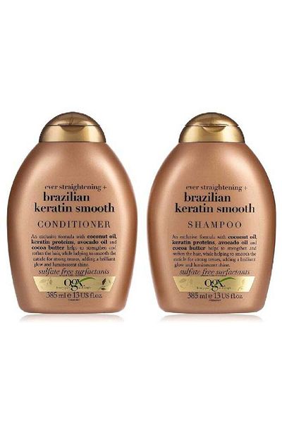 OGX Ever Straightening With Brazilian Keratin Smooth Shampoo And Conditioner 385ml Pack of 2