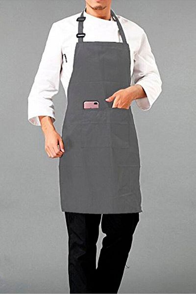 Bundeba Waterproof Dishwasher Apron Kitchen Restaurant Waiter Chef Hanging Stain Waterproof Nano Pocket Apron