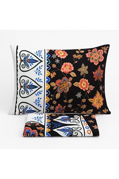 LILYUM Digital Printed Wrinkle-Free Soft Textured Zippered Pillow Case - 2 Pieces