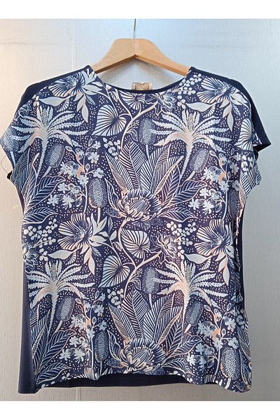 Sistas Si̇stas Navy Blue Patterned Blouse