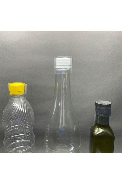 labshop41 شريط ضمان أمان زجاجات الزجاجات، متوافق مع فم 28-31 مم، شريط أمان الزجاجات × 100 قطعة