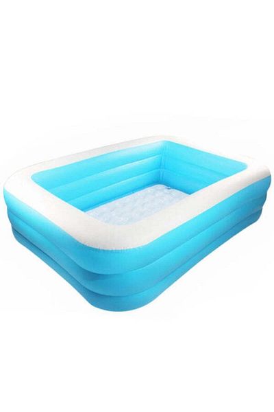 Luxi Premium Inflatable Pool - 210x150x60 cm - 3 Rings - For Children and Family