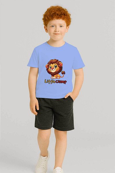 peki baby&kids Bine, băiat, bumbac pieptănat Little Champ Lion Yellow Red Tricou 19587