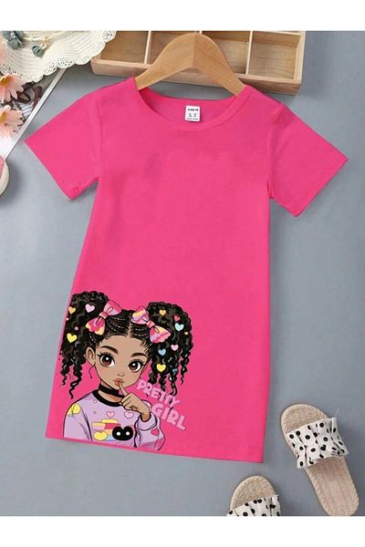 NoVibe Kids Design Printed Girl's Dress / Tunic