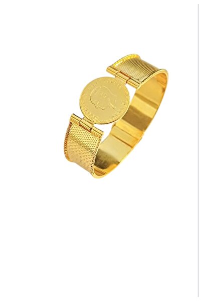 AKSESUARIM Kadın 22 Ayar Altın Kaplama Ata Lira Kelepçe