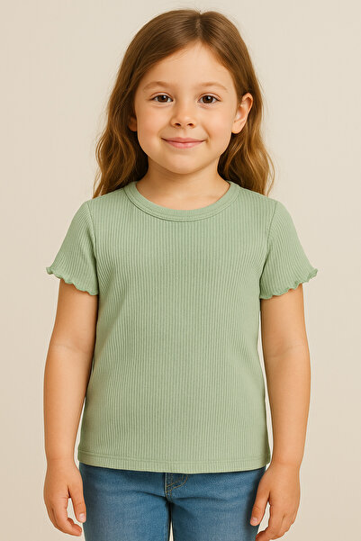 Kyex Καλοκαιρινό πράσινο μπλουζάκι για κορίτσια PURE DOTS EkoVero